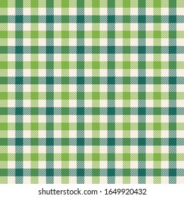 St. Patrick's Day Seamless Patterns with Plaid in Dark Green, Green and Off white colors for wallpapers, pattern fills, web backgrounds, greeting cards, fashion, textile, print, wrapping.