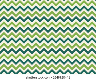 St. Patrick's Day Seamless Patterns with chevron in Dark Green, Green and Off white colors for wallpapers, pattern fills, web backgrounds, greeting cards, fashion, textile, print, wrapping.