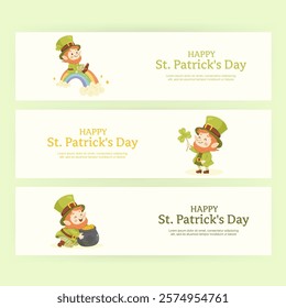 St. patricks day. Set of banners, Posters postcards, different formats and sizes. 