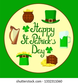 St. Patrick's day set of design elements, vector