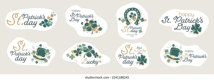 Fiesta del Día de San Patricio. Ilustración vectorial plana.