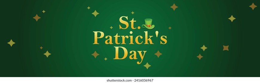 St. Patrick's Day set of flyers brochures, invitation to a holiday, corporate holiday. a leprechaun hat, a shamrock, a rainbow,a pot of gold coins, on a dark green background. Vector illustration.