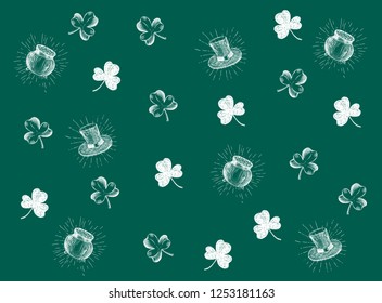 St. Patrick's Day set. Hand drawn illustrations