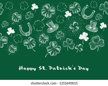 St. Patrick's Day set. Hand drawn illustrations