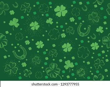 St. Patrick's Day set. Hand drawn illustrations