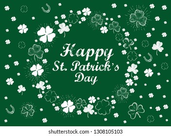 St. Patrick's Day set. Hand drawn illustrations