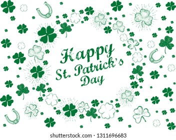 St. Patrick's Day set. Hand drawn illustrations