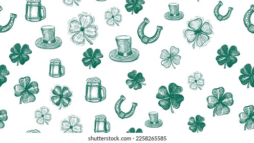St. Patrick's Day set. Hand drawn illustrations	
