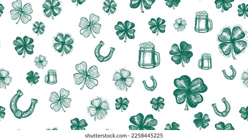 St. Patrick's Day set. Hand drawn illustrations.