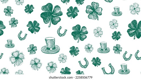 St. Patrick's Day set. Hand drawn illustrations.