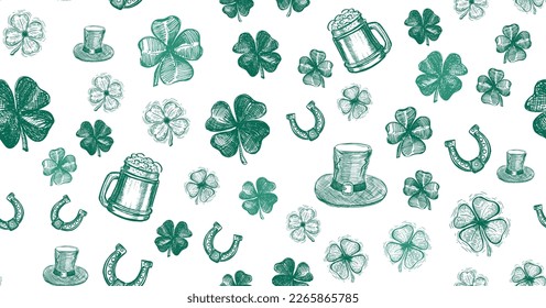 St. Patrick's Day set. Hand drawn illustrations	
