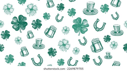 St. Patrick's Day set. Hand drawn illustrations	
