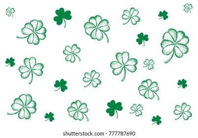 St. Patrick's Day set. Hand drawn illustrations
