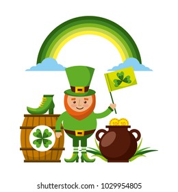 st patricks day set of icons celebration symbol