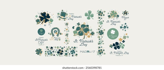 St Patrick's Day set. Modern design.