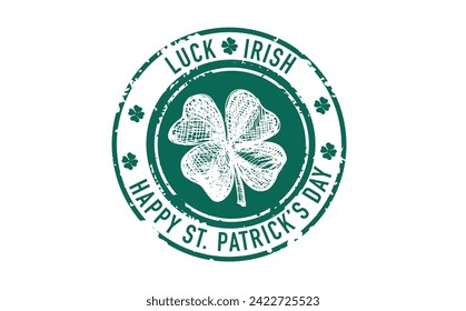 St. Patrick's Day set, Stamps, mail, postcard, Hand drawn illustrations	