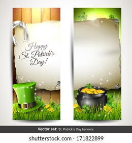 St. Patrick's Day - Set of two vertical banners 