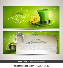 St. Patrick's Day - Set of two horizontal banners 