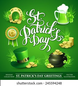 St. Patrick's Day Set of vector illustrations