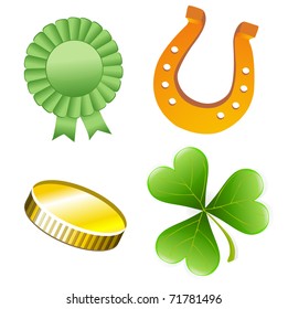 St. Patrick's Day set vector illustration