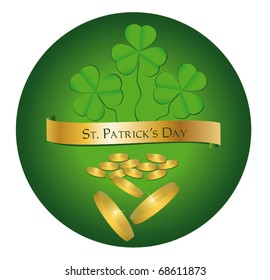 St. Patrick's Day - Shamrock, Circle vector
