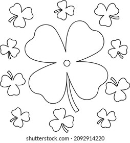 St. Patricks Day Shamrock Coloring Page for Kids