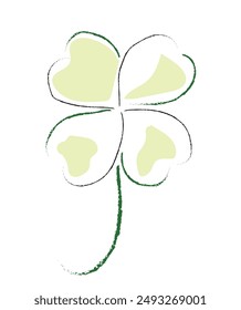 St Patricks Day Shamrock Design auf schlichtem weißem transparentem isoliertem Hintergrund für Karte, Hemd, Kapuzenpullover, Sweatshirt, Bekleidung, Tag, Becher, Ikone, Poster oder Abzeichen