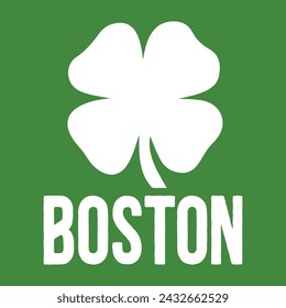St Patricks Day Shamrock Massachusetts Boston Irish Green T-Shirt