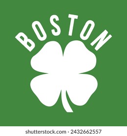 St Patricks Day Shamrock Massachusetts Boston Irish Green T-Shirt