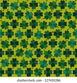 St Patricks day shamrock seamless pattern