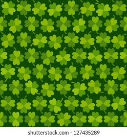 St Patricks day shamrock seamless pattern