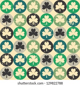 St Patrick's day shamrock seamless pattern