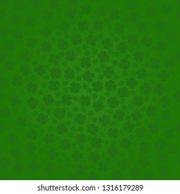 St. Patrick's Day Shamrocks The 4 Leaf Clover Lucky Seamless Background Vector