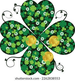 St Patrick's Day Shamrocks Clover vector image.
