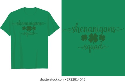 Día de San Patricio Shenanigans Squad Diseño de camiseta