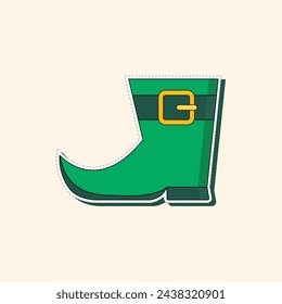 St Patrick's Day Shoe Vector Illustration