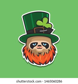 st patricks day slow loris character sticker