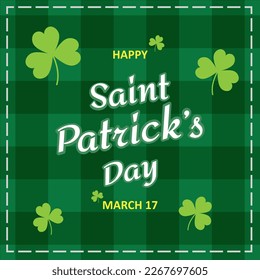 St patricks day square background design vector illustration