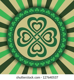 St. Patrick's Day. Stamp Lucky symbol. Vector illustration EPS10