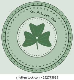 St. Patrick's Day. Stamp Lucky symbol. Vector illustration 