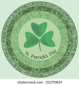 St. Patrick's Day. Stamp Lucky symbol. Vector illustration 