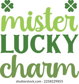 St. Patrick's Day Sublimation Graphics. Green color typography with clover leaf for print on demand business.