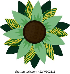 St Patricks Day Sunflower. It can be used on T-Shirt, labels, icons, Sweater, Jumper, Hoodie, Mug, Sticker,