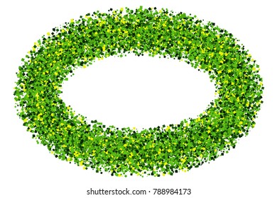 St. Patrick's Day symbol. Green frame isolated on white background. Flat design element. Vector illustration,eps 10.