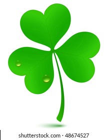 St. Patrick's day symbol. Vector illustration of clover.