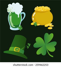 St. Patrick's Day Symbols set
