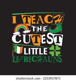 St patrick's day T shirt design graphic template
