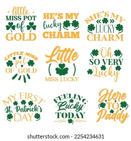 St Patrick's day t shirt designs Typography. Vector illustration.