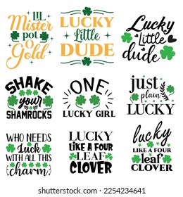 St Patrick's day t shirt designs Typography. Vector illustration.