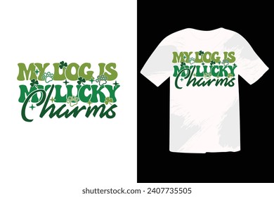 Diseño de camisetas St. Patrick's Day T Shirt, Diseño de camisetas Retro Lucky, Goood para la impresión de camisetas, afiche, tarjeta, etiqueta y otra decoración para el Día de San Patricio